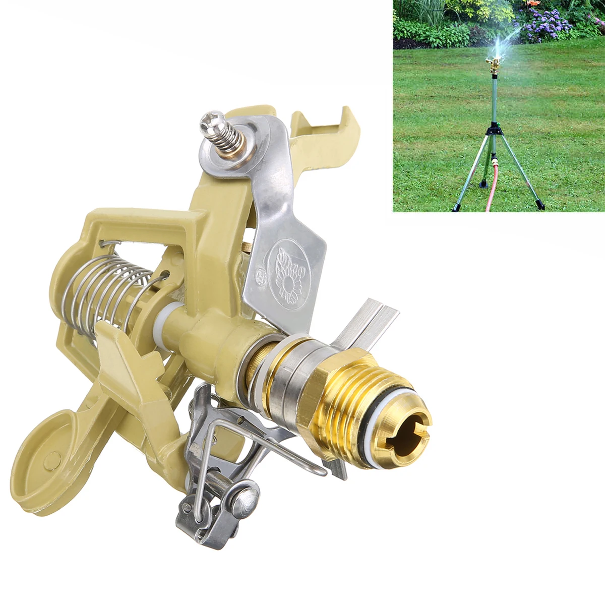 New Metal Impulse Spike Water Watering Sprinkler Sprayer Lawn Garden Yard Grass kitchen Accessories