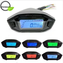 Universal Motorcycle LCD Digital 13000rpm Speedometer Backlight Motor Vehicle for 2-4 Cylinders Meter Odometer 7 Colors Adjust