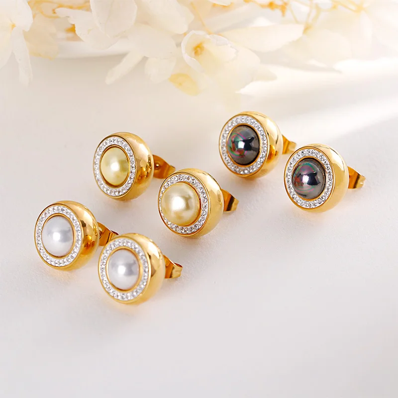 Kalen New Jewelry Sets For Women Gold Color Stainless Steel & Colorful Glass Necklaces & Earrings Sets Women Sweetheart Gifts