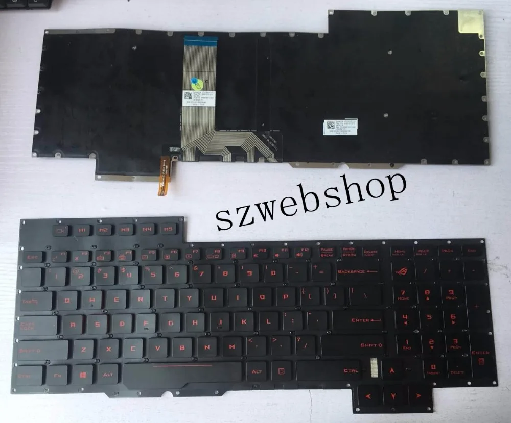 New for ASUS GX700V GX700VO Laptop US Keyboard with Backlit No Frame 17.3