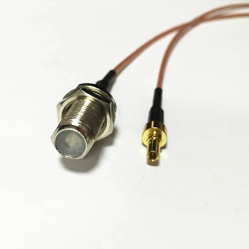 New F Perempuan Jack Connector Beralih CRC9 Laki-laki Plug Konektor RG178 Grosir 15 CM 6 "Adapter