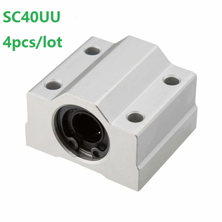 

4pcs/lot SC40UU SCS40UU 40mm linear case unit linear guide shaft linear block bearing blocks for CNC router 3D printer parts