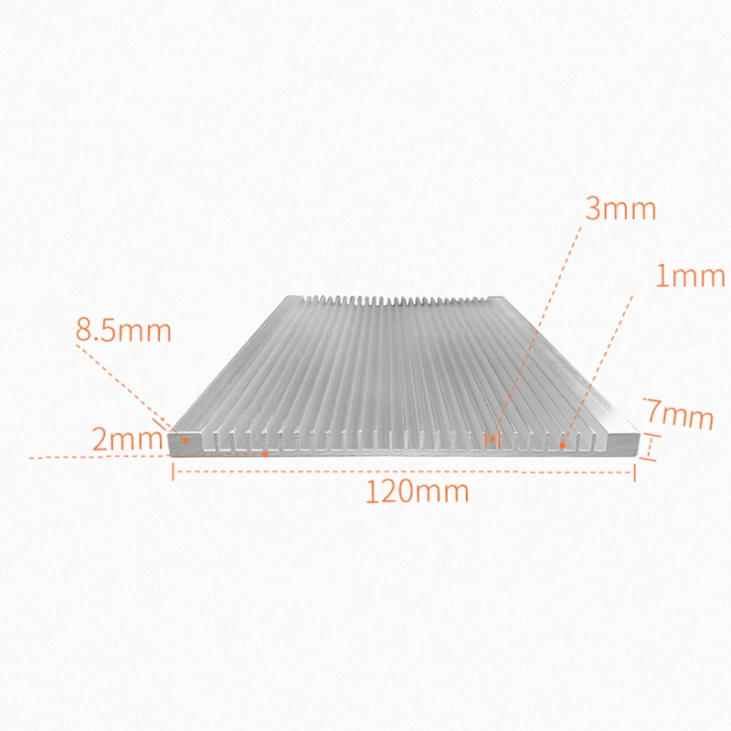 120x7x100/150/200mm grzejnik aluminiowy radiator ultra-cienki radiator Router LED IC elektroniczny rozpraszanie ciepła chłodzenie chłodnicy