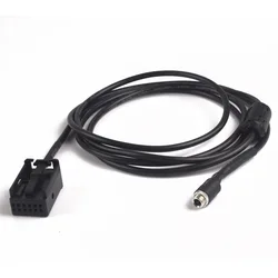 12Pin 3.5mm Female Jack AUX Adapter Radio Interface Cable MP3 For BMW E85 E86 Z4 E83 X3