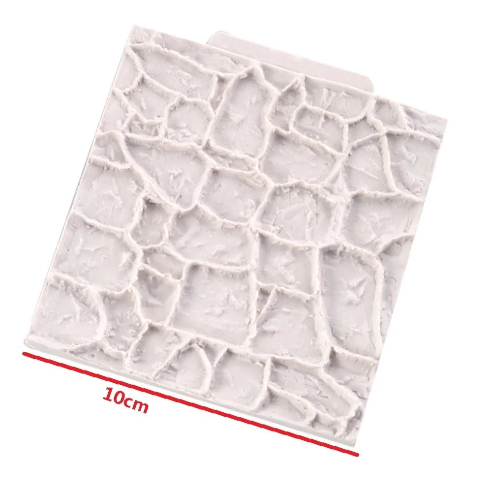 10x10cm Retro Pastoral Pebble Wall Silicone Mold Designer DIY Brick Concrete Molds Moule Silicone 3d Wall Panel Stampi Per Gesso