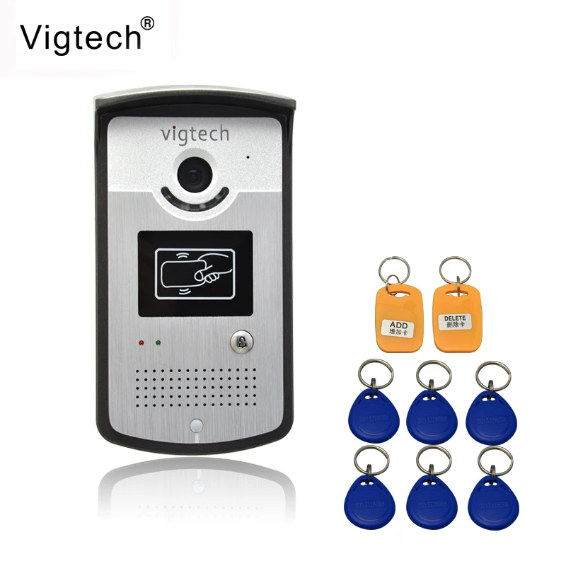 Vigtech Video Door Phone with Intercom Key System Bell Outdoor Unit Camera IR Night Vision For Home/Apartment Waterproof Phone