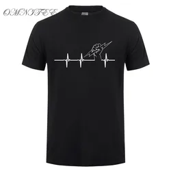 New Summer Funny Electrician T Shirt Men Short Sleeve Cotton Heartbeat of Electrician T-shirt Mens Clothing Camisetas Top OT-940