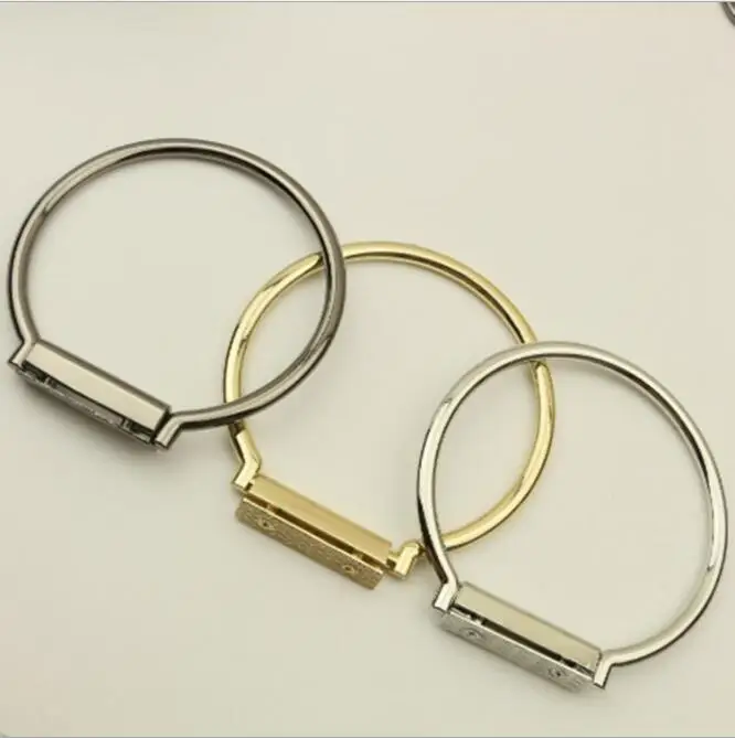 

(10pieces/lot) factory wholesale luxury handbags metal half ring handle hardware accessories