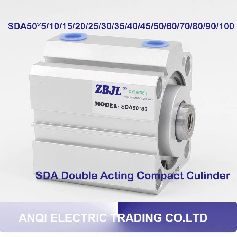 

SDA50 Series Pneumatic Double Acting Compact AIR Cylinder SDA50*55mm 60mm 65mm 70mm 75mm 80mm 85mm 90mm 95mm 100mm