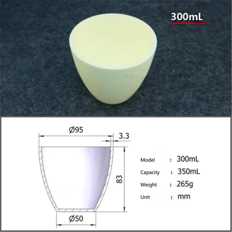 

99.5% corundum crucible/Alumina ceramic crucible/300ml/Temperature resistance 1600 degree / sintered ceramic crucible