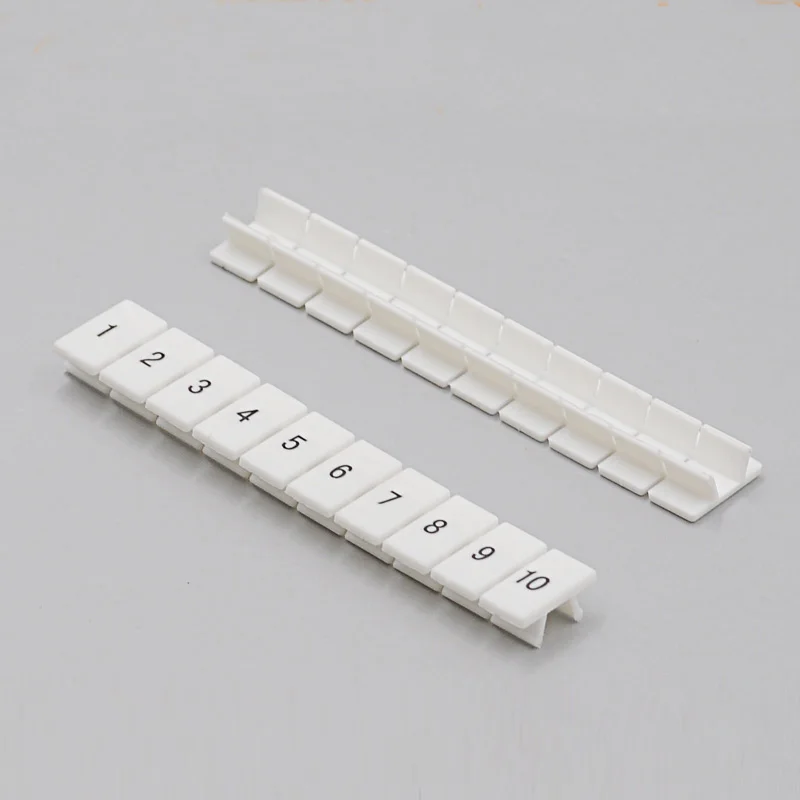 10pcs ZB6 Digital marker strip Din Rail Terminal Block UK5N UDK4 UKK5 UK5-TWIN bornier Mark bar morsettiera terminals label ZB-6