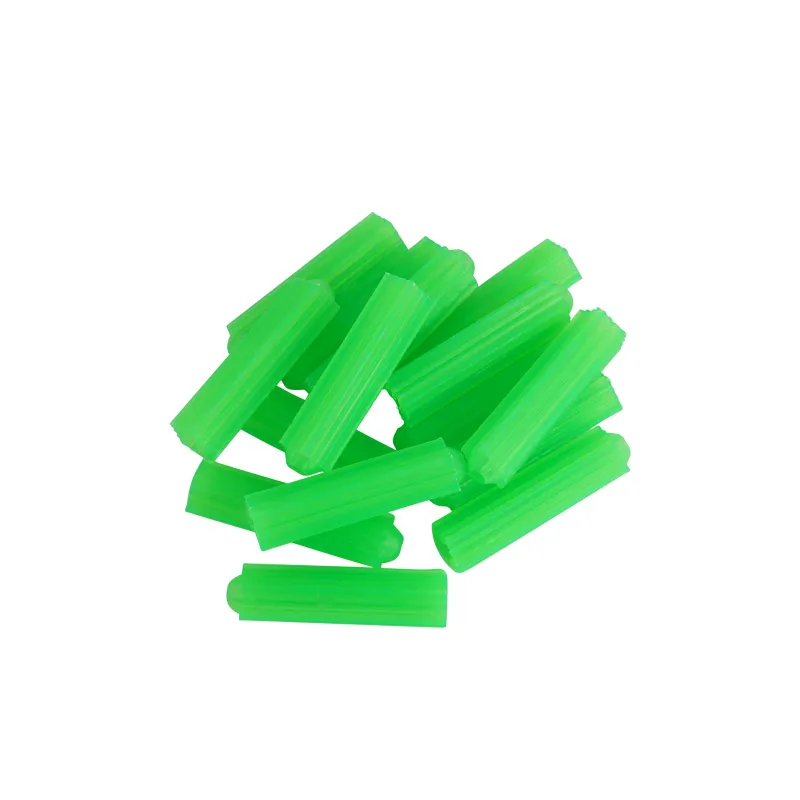 LUCHANG 500pcs Plastic expansion pipe green M6 M8 wall plug rubber anchor plug self tapping screw expansion tube