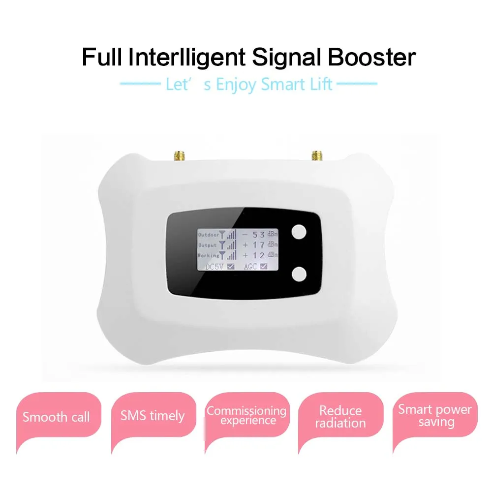 3G CDMA 850 MHz Cellular Booster Band 5 LCD Display UMTS Cellphone Signal Repeater GSM 850 mhz 70dB Gain 3G LTE Signal Amplifier