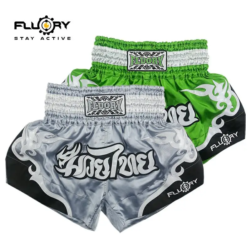 Women Fluory GREEN and SILVER GREY and NAVY NEWEST and FASHION  MuayThai Shorts