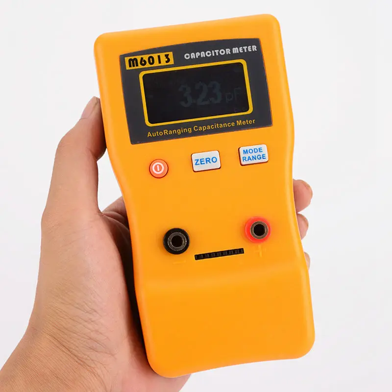 Digital Auto Ranging Capacitance Meter 0.01pF to 470000uF Electronic Capacitor Tester With Pair Test Probe