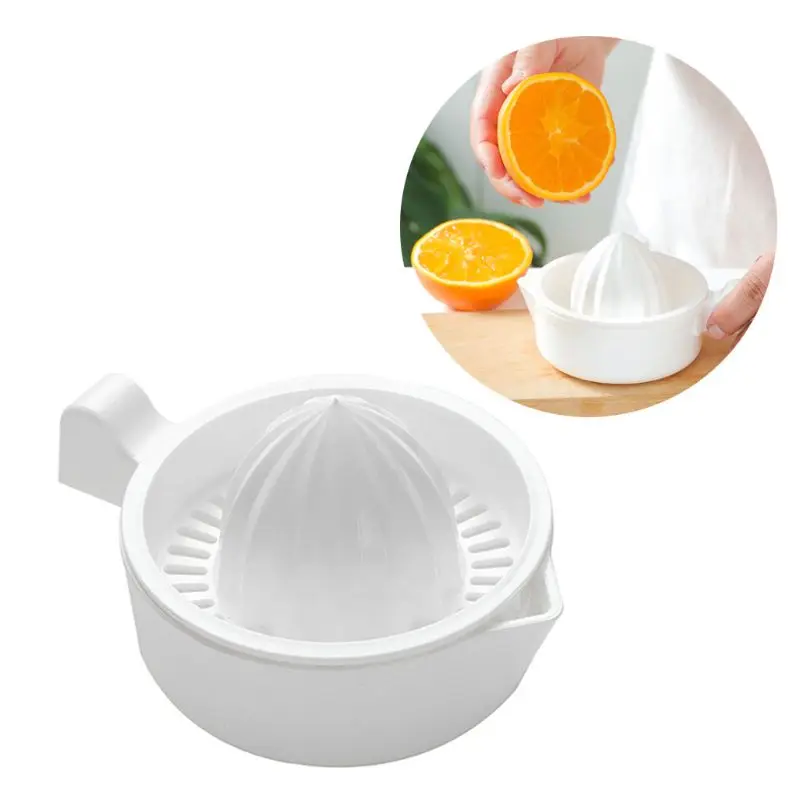 Mini Kunststoff Doppel Schicht Haushalt Citrus Entsafter Orange Lemon Fruit Squeezer Tasse Mit Gießen Auslauf Tragbare Küche