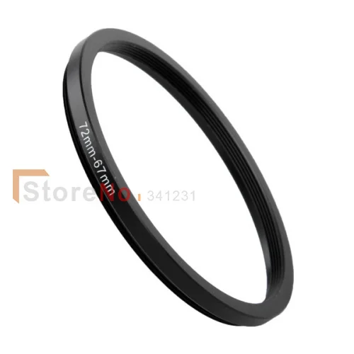 72 ملليمتر إلى 67 ملليمتر 72-67 ملليمتر معدن عدسة التنحي تصفية عدسة خاتم محول أسود مع عدد تتبع