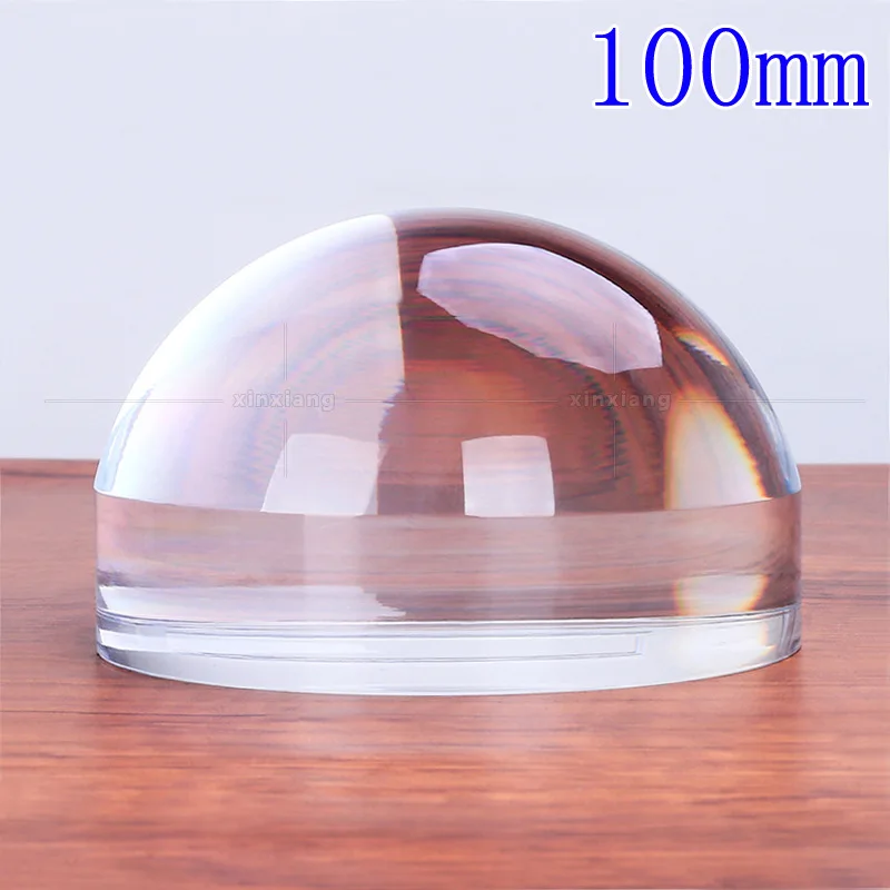 

4X 100mm Acrylic Spherical Magnifier Desktop Paper Map Magnifying Glasses Handheld Reading Glass 4 Times Display Appreciate