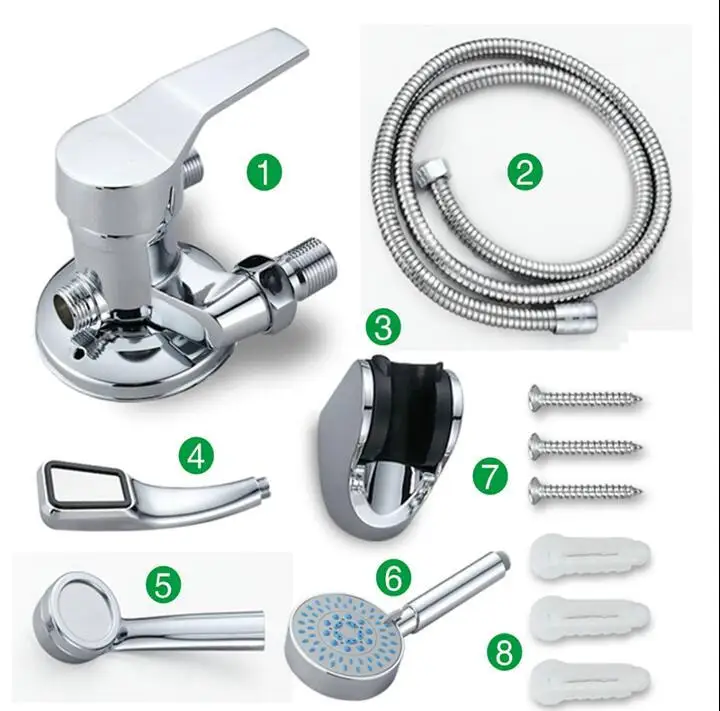 Imagem -03 - Válvula Exposta para Banheira Torneira de Parede com Misturador de Única Alça Válvula de Chuveiro de Latão Cromado com Chuveiro de Mão