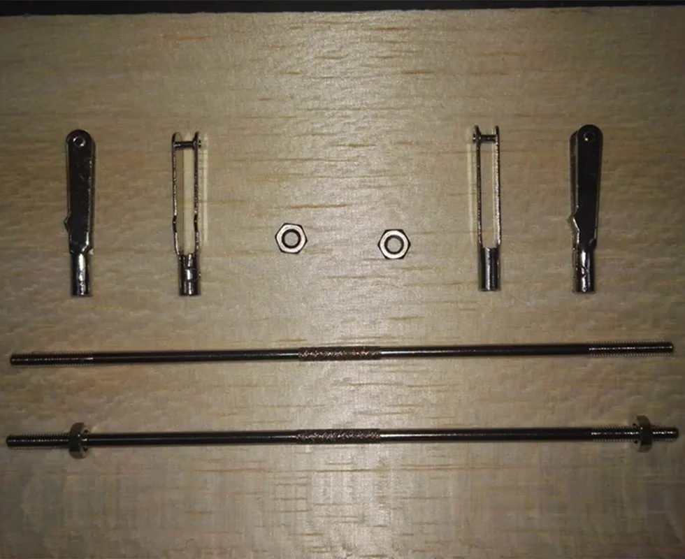 4 set di M2 Cerniera D1.6 filo di acciaio COMBO tie rod aeromobili modello di aeromobile doppio metallo Cerniera filo di acciaio tirante parti di
