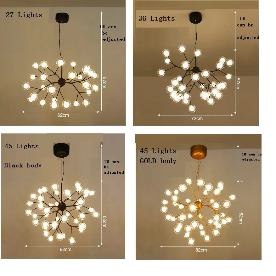 Imagem -03 - Moderno Led Vagalume Luz do Candelabro Elegante Ramo de Árvore Lustre Lâmpada Decorativa Teto Chandeies Pendurado Iluminação Led Novo