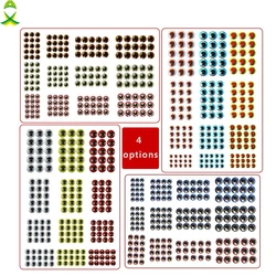 732Pcs Fishing Eyes for Lures Holographic Fish Eyes Fishing Bait Making Kit Fly Tying Material Fishing Tackle