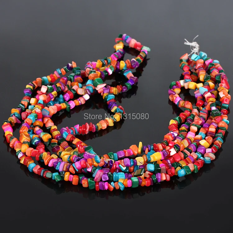 

80CM Length Multicolor 5-9MM Shell Beads Charms Loose Shell Beads Fit DIY Jewelry Making 2String/lots