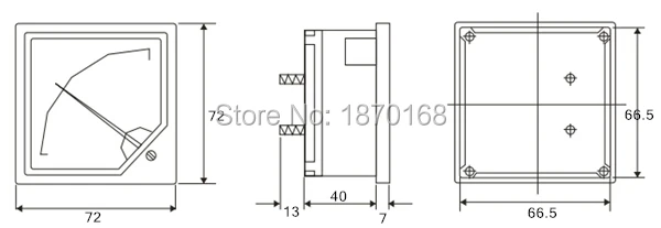 Medidor de Panel de frecuencia HERTZ, dispositivo con números arábigos, CA 100V, 220V, 380V, SQ72, 45-55HZ, SQ-72 45-55Hz