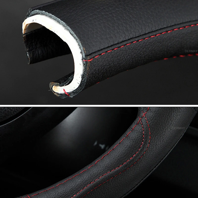 Genuine Leather Steering Wheel Cover for Toyota Corolla Fortuner Sequoia Auris Avensis YARIS Vios Celica 86 Auto Accessories