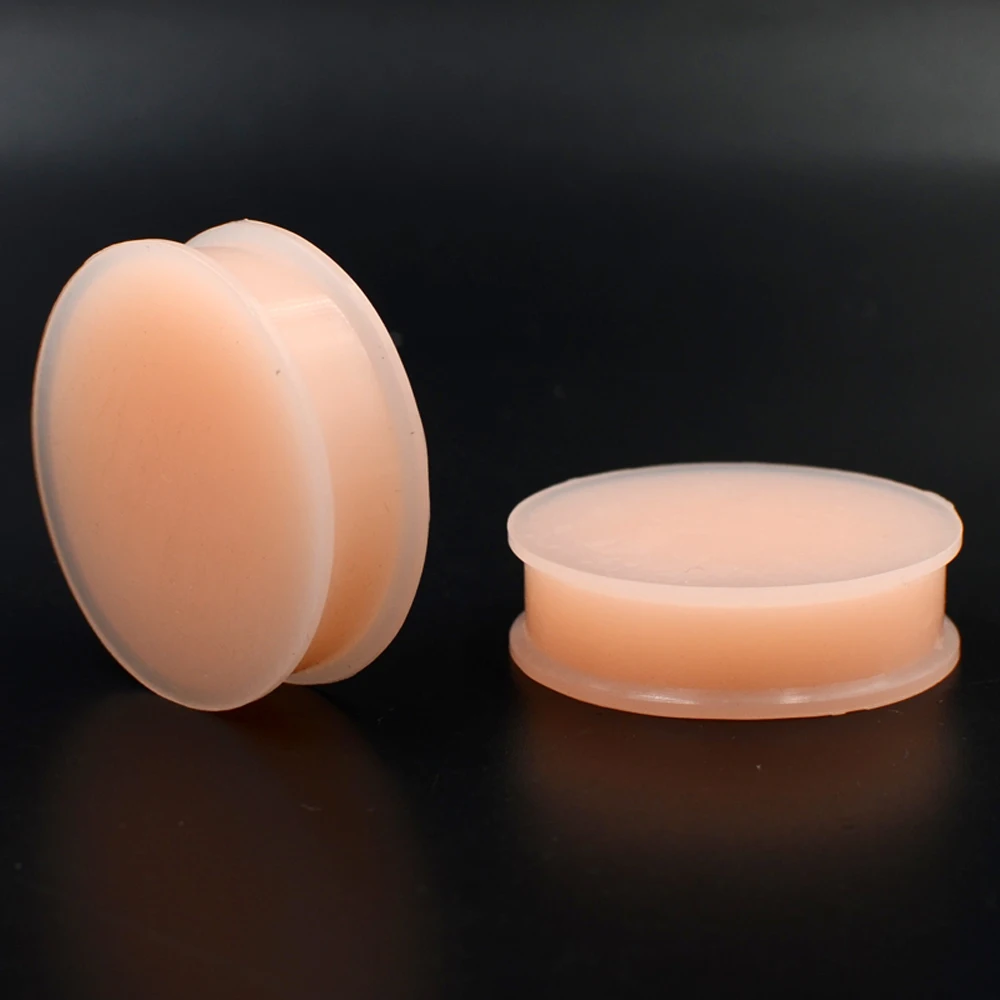 2Pcs Skin Silicone Ear Plugs Tunnels Piercings Flexible Earring Gauges Ear Stretchers Silicone Tunnels Expanders Body Jewelry