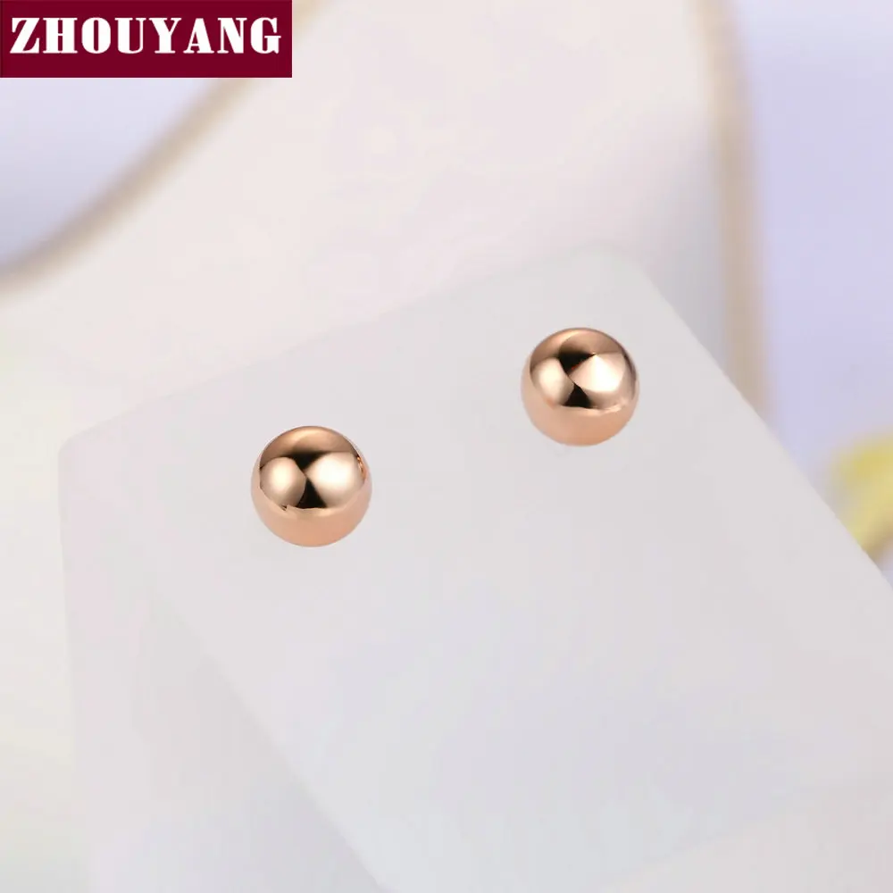 Simple Style Small Bean Rose Gold Color Color Sutd Earrings Fashion Jewelry ZYE422 ZYE445