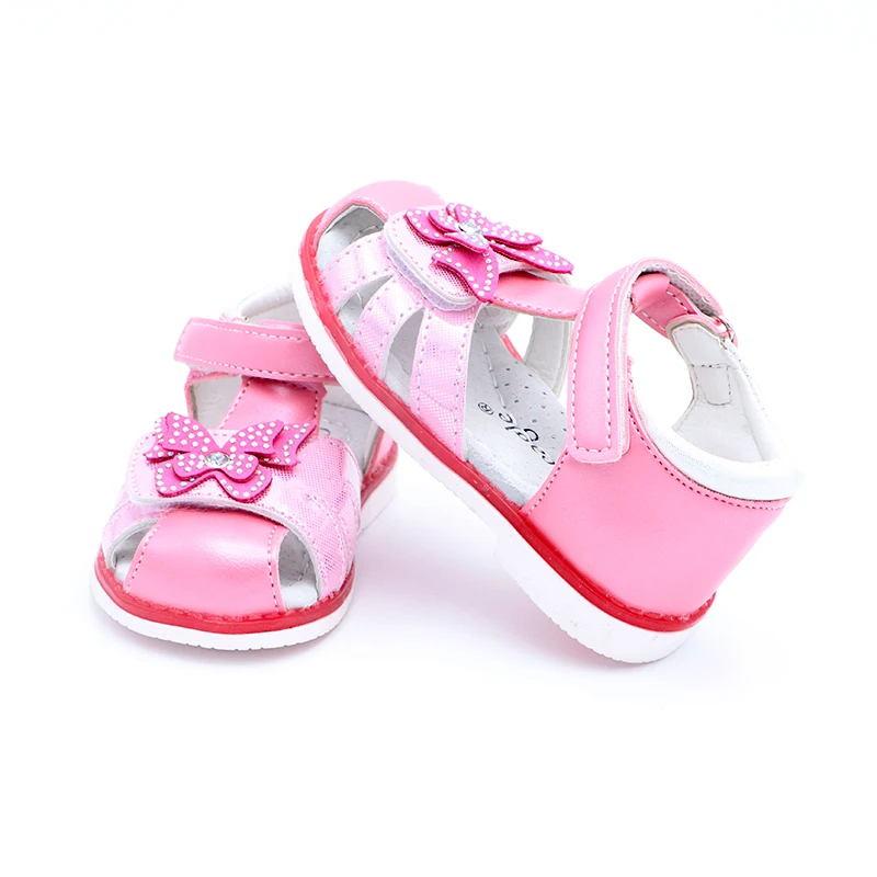 Cute Eagle Summer Girls Orthopedic Sandals Pu Leather Toddler Kids Shoes for Girls Closed Toe Baby Flat Shoes Size 21-26 Newest