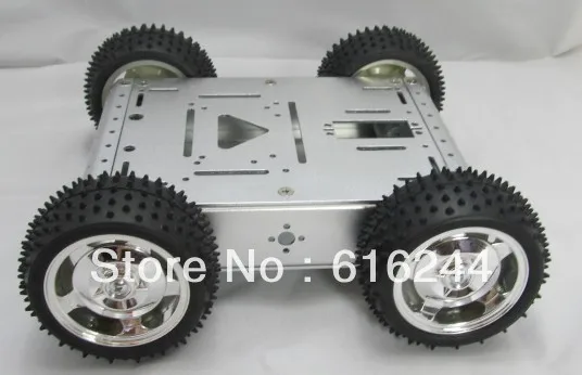 4wd full metal motor full aluminum alloy intelligent barrowload chassis big robot