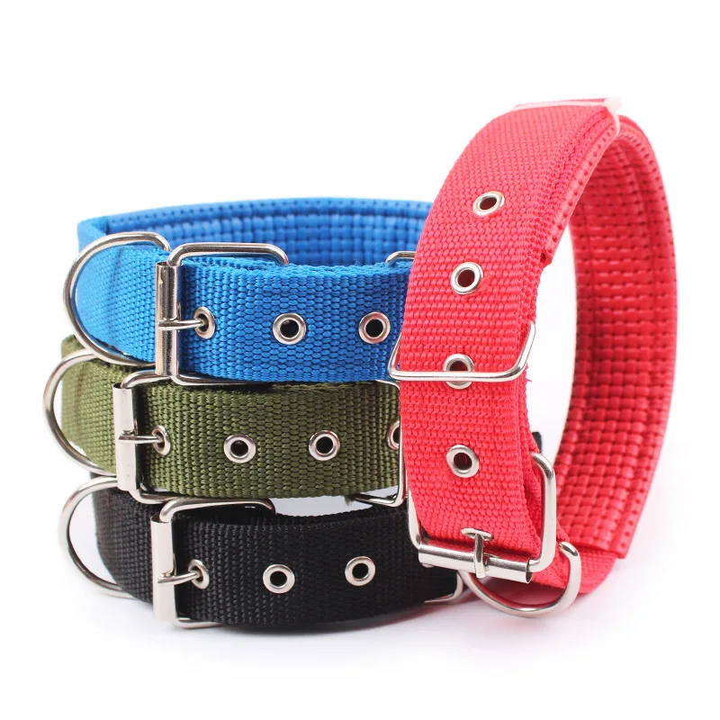 Sólida Nylon Dog Collar, Pequeno Médio e Grande Cães, Teddy, Keji, Pitbull, Buldogue, Beagle