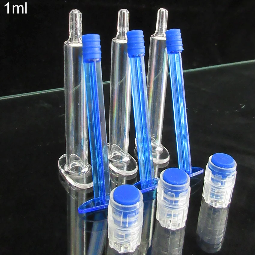 10pcs Beauty Salon use 1ml empty ampoule,cosmetic syringe for eye cream,skin care acid,luer lock bottle for essential oil serum