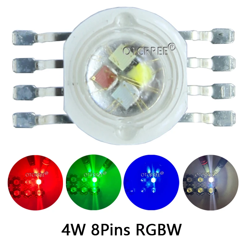 Imagem -04 - Chip de Led de Alta Potência Rgb Rgbw Rgbwyv Faça Você Mesmo Molde Colorido 3w 4w 15w 18w Fonte de Luzes para Palco Pinos Pinos Pinos 10 Pinos 12 Pinos