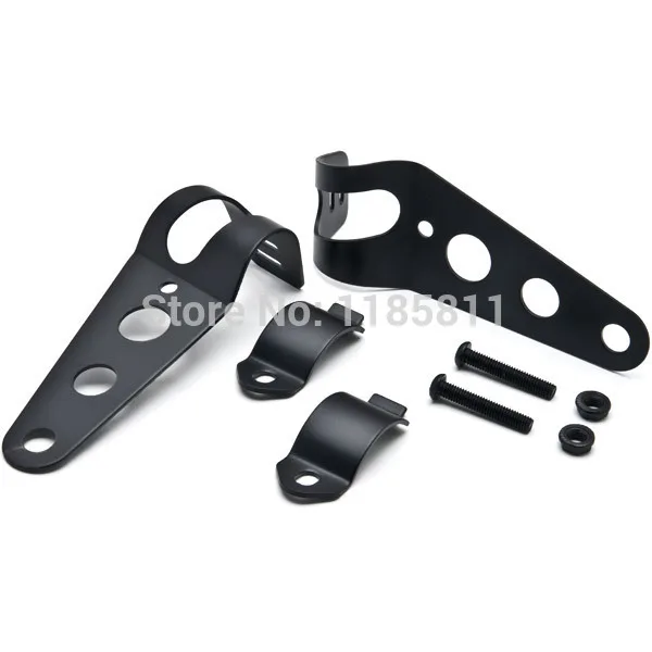 Black Headlight Bracket Mount For Honda Gold Wing Goldwing GL 500 650 1000 1100 Kawasaki Mach 500 750 KH S3 Trial Boss