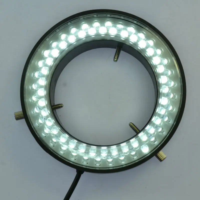 72mm LED Ring Light Trinocular Stereo Microscopes Light Source 72 LED Bulbs Adjustable Ring Light illuminator Lamp