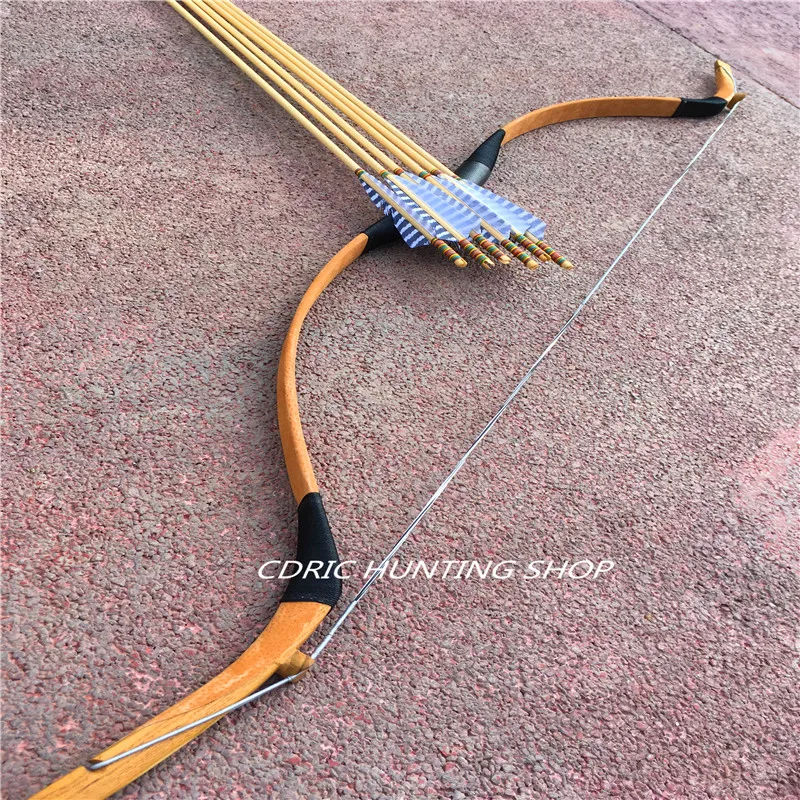 

Beautiful Chinese traditional Mongolia bow 20-60IBS archery competition+6 arrow
