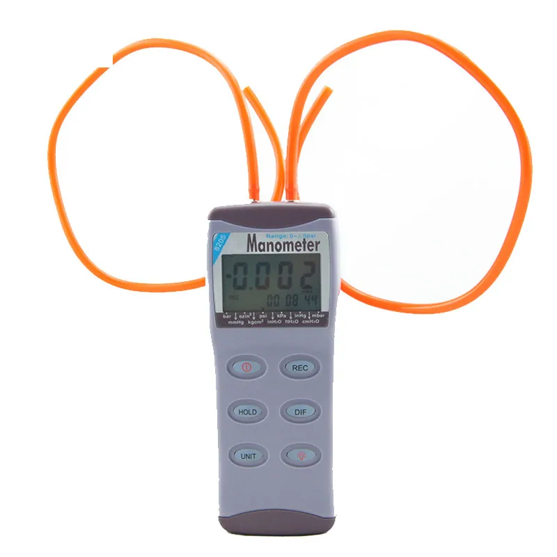 Professional เครื่องวัดความดันดิจิตอลเมตรความแม่นยําสูงช่วงความดัน: 0- 100psi Manometer Differential Pressure Meter Tester