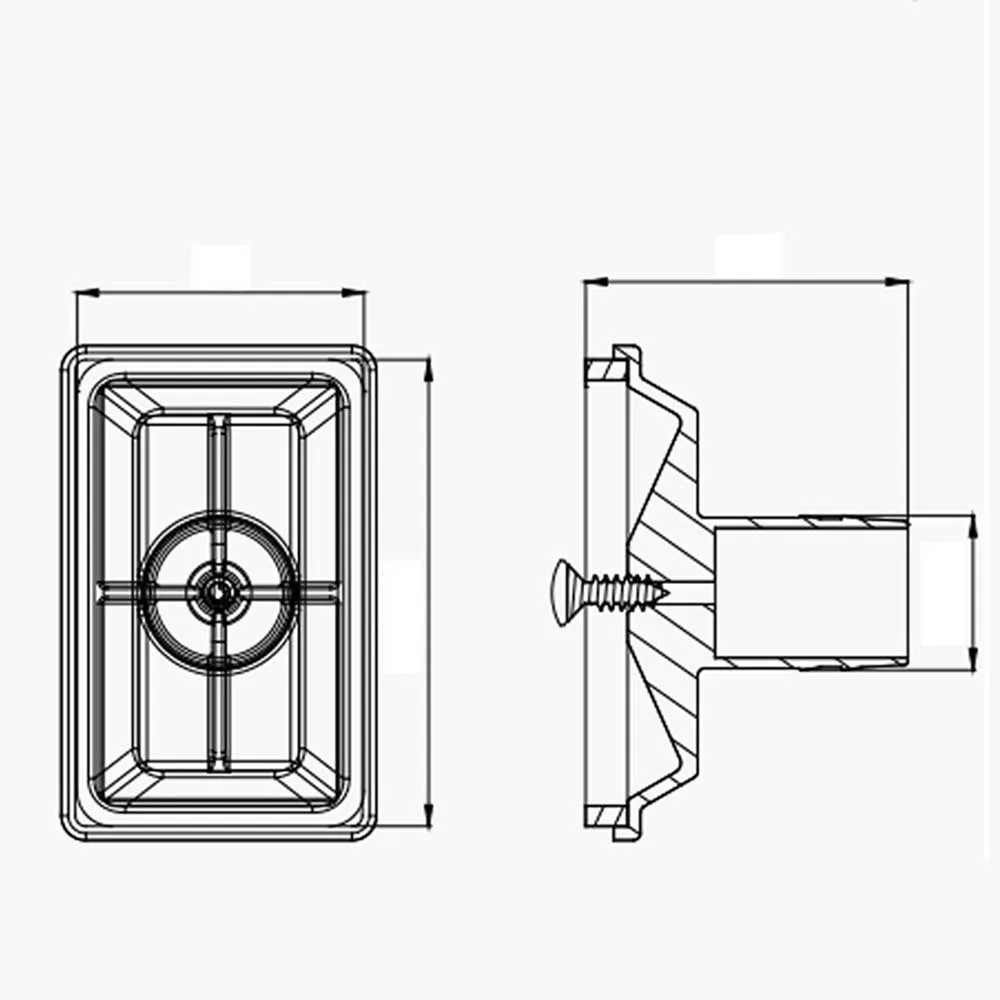 Talea no leakage sink accessories Rectangular upside overflow joint Kitchen Sink overflow head with spill hose QY027C001