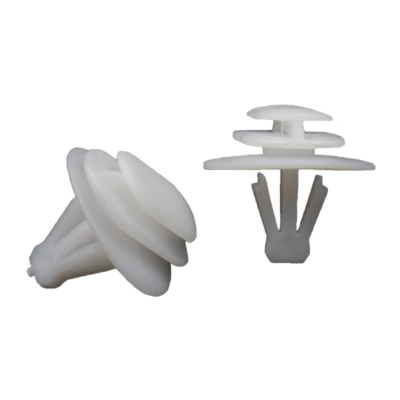 50Pcs Car Fastener White 9mm For Peugeot 3-layer Fender Door Card Panel Plastic Buckle Clips image 5