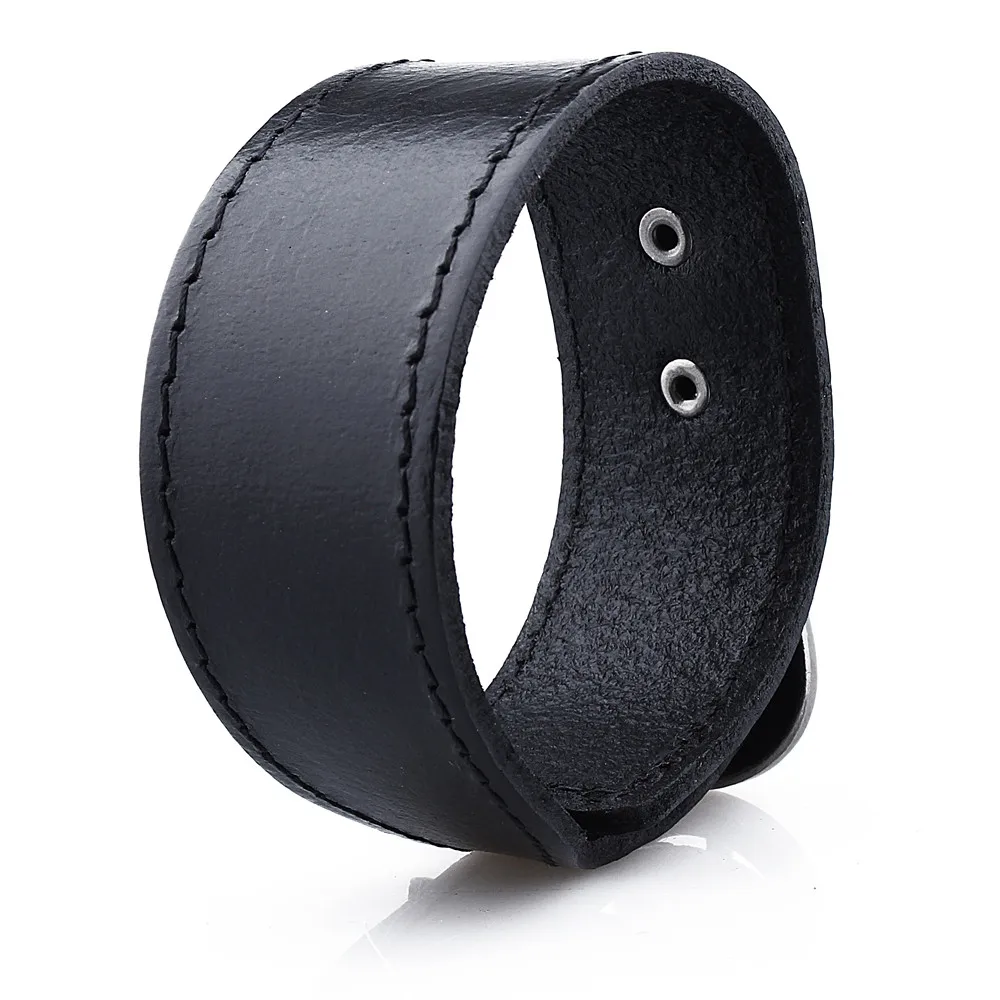 HAWSON Punk Charm Leather Bracelet Unisex Minimalist Bracelets Wrap Adjustable Bangle Wrist Band