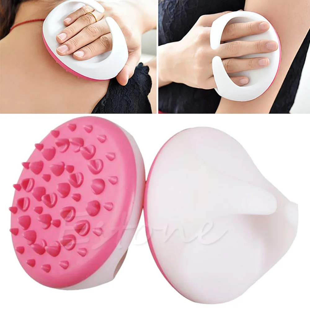 S-home New Useful Bath Shower Body Anti Cellulite Massager Brush Glove Full Body mar23