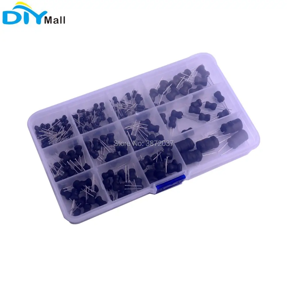 145 pz/set Induttore Choke Assortimento Kit + Scatola di Plastica 12 Valori 10uH-10mH