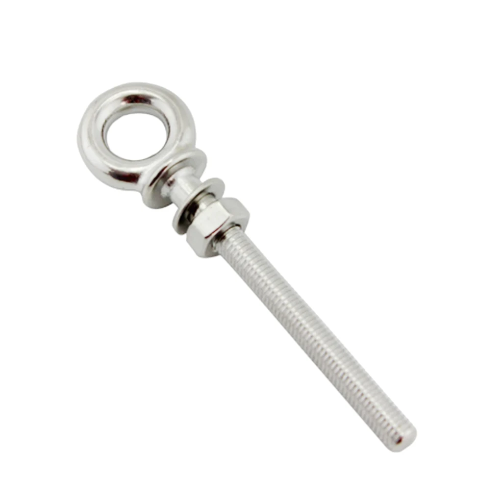 Marine 316 Stainless Steel Long Lifting Eye Bolts Eyebolts Stainless Steel for Outdoor Diving Boat  M6*60mm