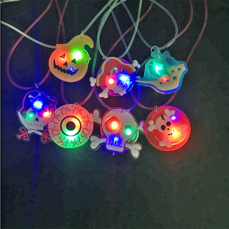 Glow Party Supplies LED/Glow/Light Up Necklace Halloween Decoration/accessories Dropshipping New 2018 Hot Selling