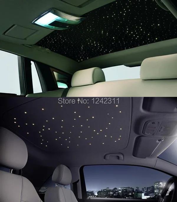 

In car decoration DIY star skylight mini fiber optic lights 12v 2W RGB led for car limo truck ceiling wireless control