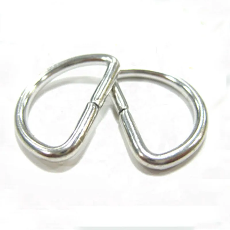 

1 1/2 Inch Welded D Rings Nickel Plated Pack of 30