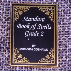 Standard book of spells pin literature brooch magical witchcraft badge bookworm bookish gift jacket backpack accessory